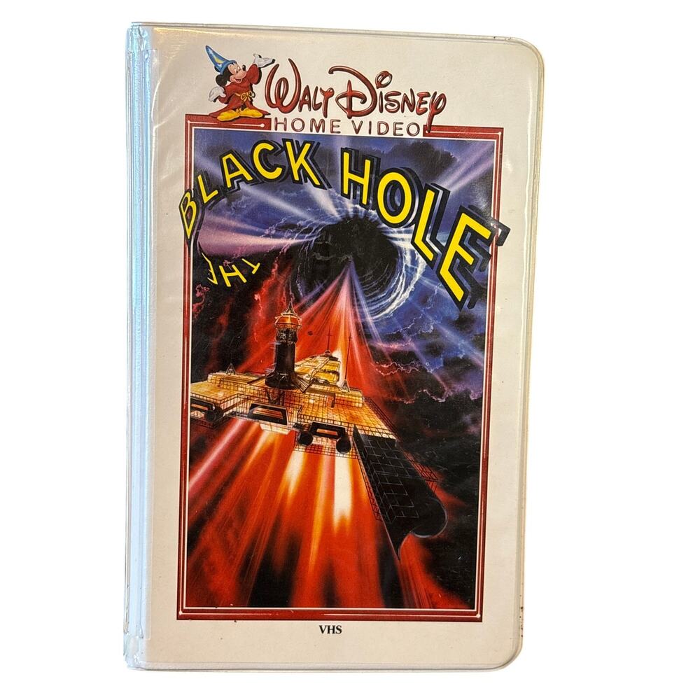WALT DISNEY THE BLACK HOLE 1979 film VHS Tape Clamshell Case 1985 print movie